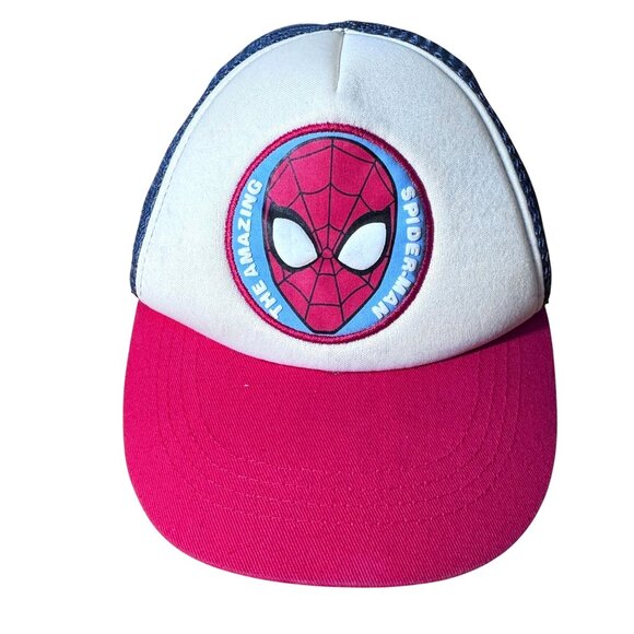 ZARA Kids Marvel Spider-Man Trucker Hat Red Blue Mesh Baseball Cap Youth - Picture 1 of 5